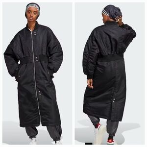 adidas Black Long Jacket blue version warm!